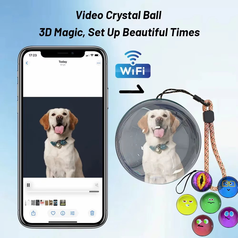 Mobile APP WIFI Version Can Customize 3D Crystal Balls, Audio and Video Electronic Balls, and Customize Gifts Memory Sphere